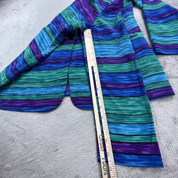 VTG Michael & Company Womens 8 ColorBlock Purple Rave Blouse Tunic USA Made BOHO - Picture 6 of 13